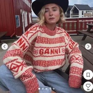 GANNI wool  PULLOVER NEW NEVER WORN